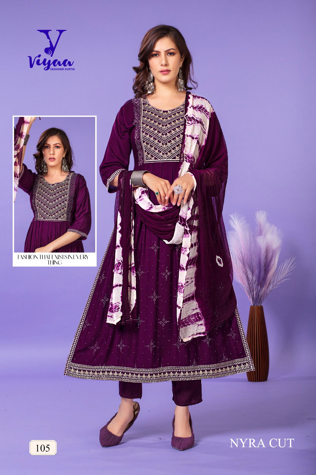 Glamour V1 By Viyaa Designer Kurti With Bottom Dupatta Catalog